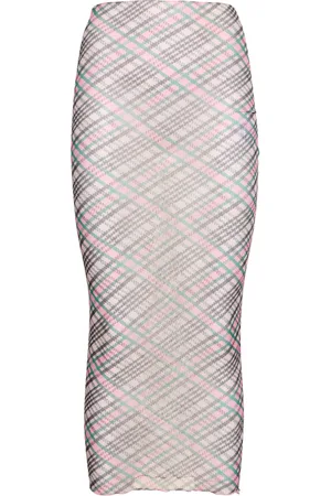 Serafini Printed Tulle Midi Skirt