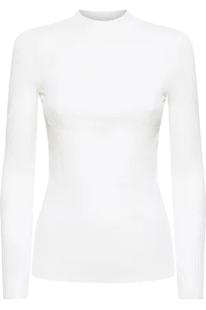 Alberta Ferretti Ribbed Stretch Viscose Sweater