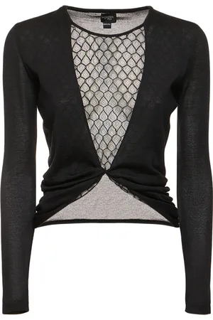 Giambattista Valli Cashmere & Silk Knit Long Sleeve Top