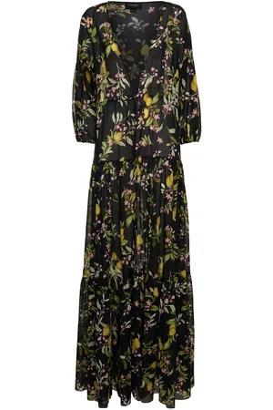 Giambattista Valli Printed Cotton Long Caftan Dress