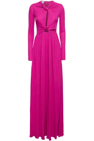 Giambattista Valli Jersey Knotted Long Sleeve Maxi Dress