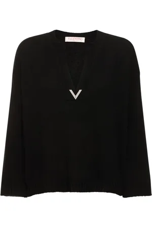 VALENTINO Wool Knit V-neck Sweater