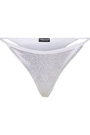 Dsquared2 Icon Embellished Lycra Bikini Bottoms