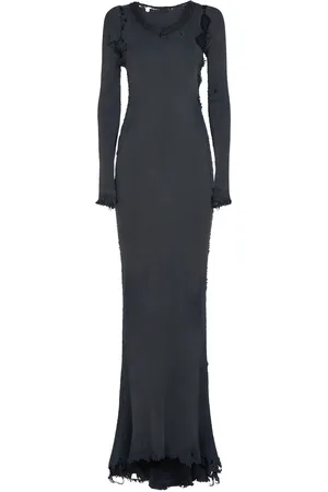 Balenciaga Distressed Cotton Maxi Dress
