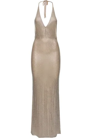 GIUSEPPE DI MORABITO Embellished Halter Neck Long Dress