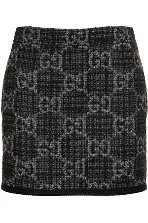 Gucci Gg Wool Blend Tweed Skirt