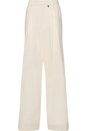GIUSEPPE DI MORABITO Stretch Wool Wide Pants