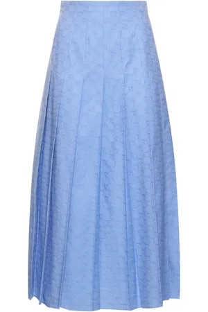 Gucci Gg Supreme Oxford Cotton Skirt