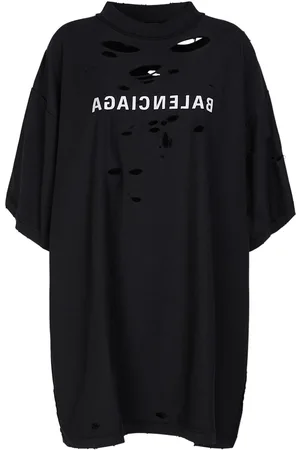 Balenciaga Inside Out Distressed Cotton T-shirt