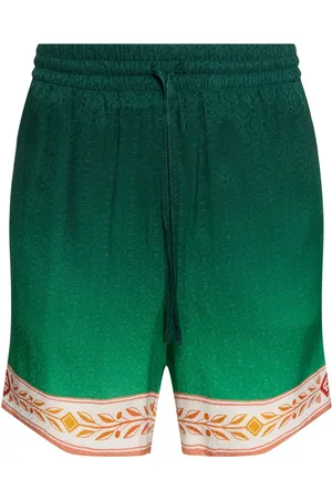 Casablanca Unity Is Power Print Silk Shorts