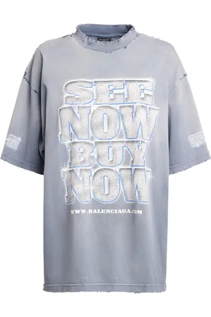 Balenciaga Printed Cotton Boxy T-shirt