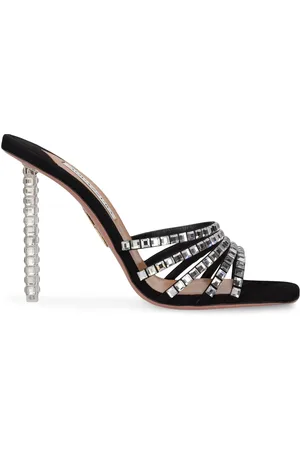 Aquazzura 105mm Rock Chic Suede Mules