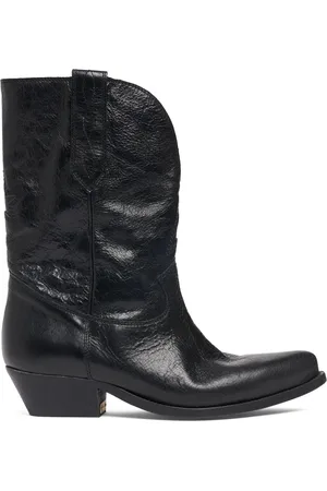 Golden Goose 45mm Wish Star Shiny Leather Ankle Boots
