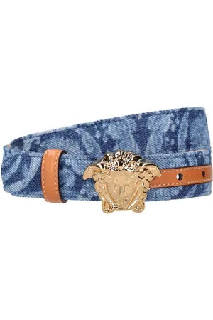 VERSACE 30mm Medusa Denim Belt