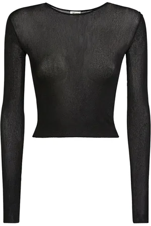 Saint Laurent Fine Viscose Crop Top