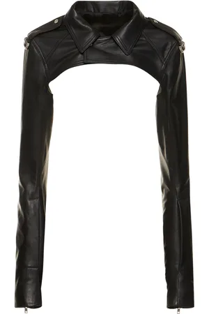 Rick Owens Cropped Leather Bolero Jacket