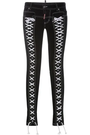 Dsquared2 Denim Lace-up Skinny Pants