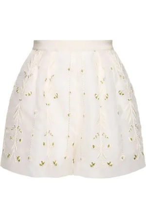 Giambattista Valli Embroidered Silk Organza Shorts