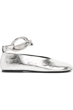 Jil Sander 10mm Metallic Leather Flat Shoes