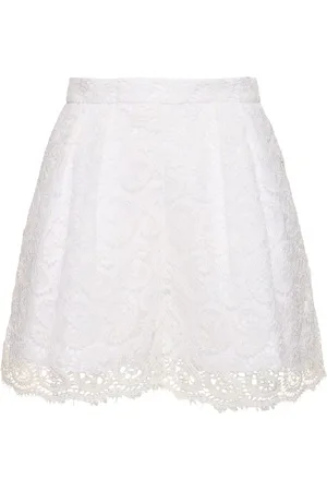 Giambattista Valli Paisley Lace Cotton Blend Shorts