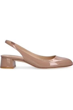 Stuart Weitzman 35mm Vivienne Patent Leather Slingbacks