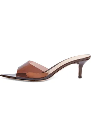 Gianvito Rossi 55mm Elle Plexi Sandal Mules