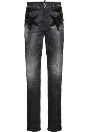 Dsquared2 642 Embellished Stars High Rise Jeans