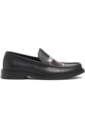 Moschino In Love We Trust Leather Loafers