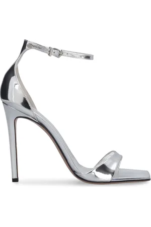 PARIS TEXAS 105mm Stiletto Mirror Leather Sandals