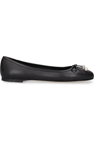 Jimmy Choo 10mm Elme Leather Ballerina Flats