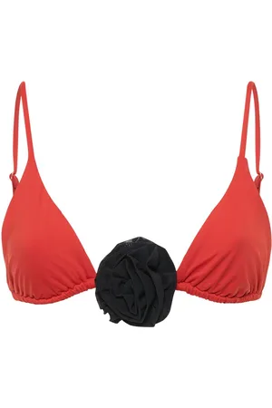 WeWoreWhat Cooper Bikini Top W/ Rose
