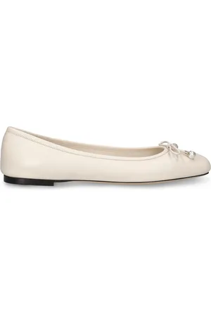 Jimmy Choo 10mm Elme Leather Ballerina Flats