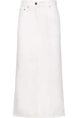 Loulou Studio Rona Cotton Denim Long Skirt