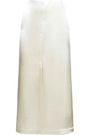 Loulou Studio Lys Silk Blend Midi Skirt