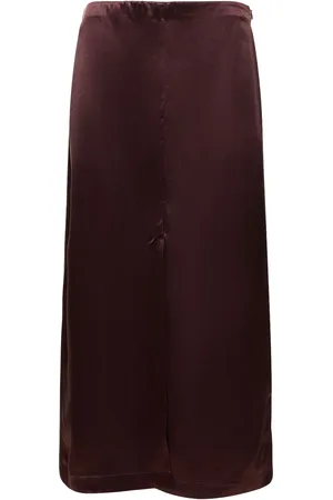 Loulou Studio Lys Silk Blend Midi Skirt