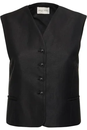 Loulou Studio Iba Cotton & Linen Vest