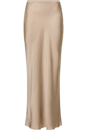 ANINE BING Bar Silk Maxi Skirt