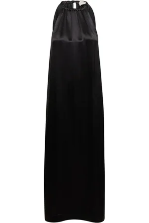 Loulou Studio Morene Silk Blend Halter Neck Long Dress