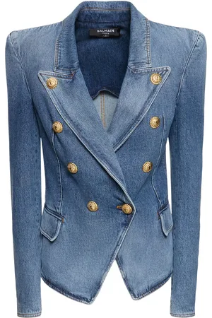 Balmain 8-button Cotton Denim Jacket