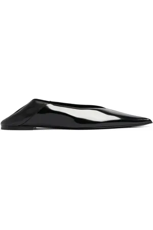 Saint Laurent 5mm Nour Leather Slippers