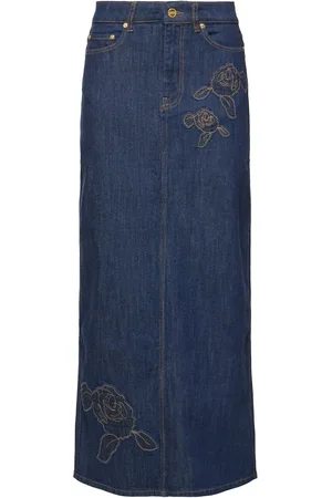 Ganni Rinsed Denim Maxi Skirt