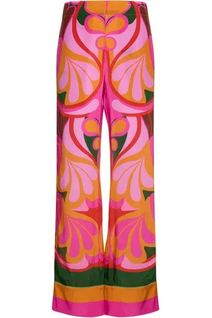 Borgo De Nor Havana Printed Viscose Crepe Pants