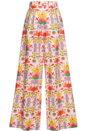 Borgo De Nor Melia Printed Cotton & Linen Pants