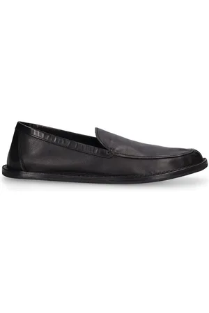 The Row Cary Leather Loafers