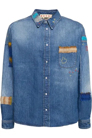 Marni Cotton Denim Shirt W/mohair