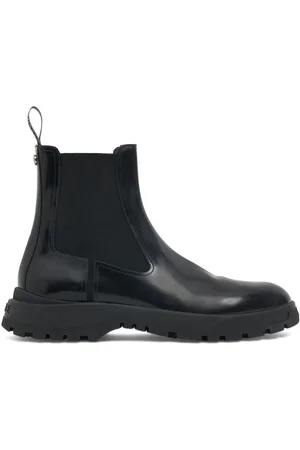 VERSACE Leather Chelsea Boots