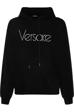 VERSACE Cotton Jersey Logo Hoodie