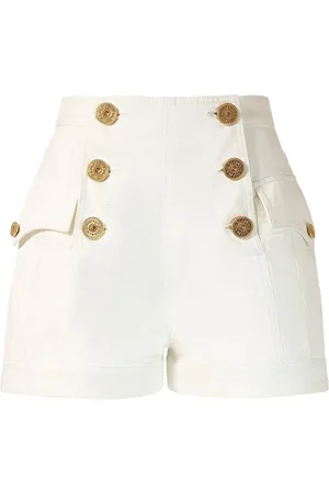 Balmain Buttoned Denim Shorts