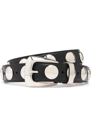 Khaite 3cm Benny Leather & Studs Belt