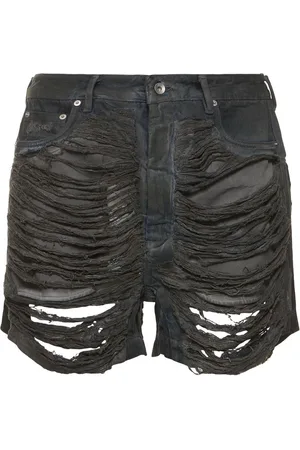 Rick Owens Geth Distressed Shorts